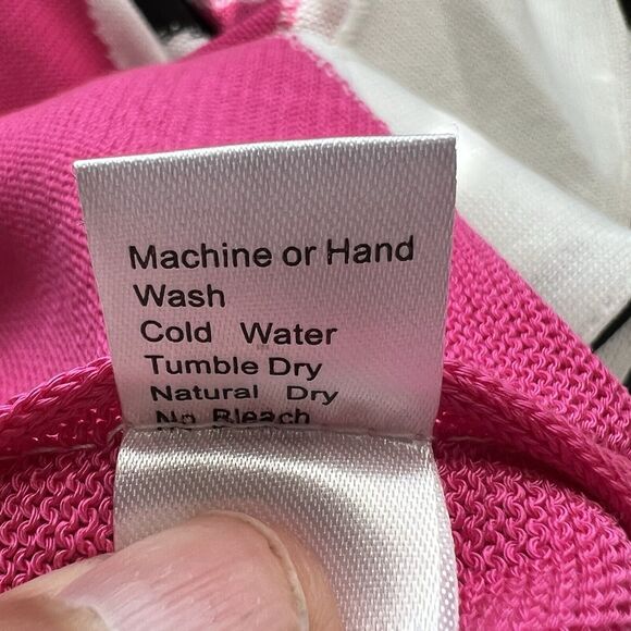 Ming Wang Knit Cardigan Jacket 3/4 Sleeve Office Career Color block Small f16 - Picture 3 of 5